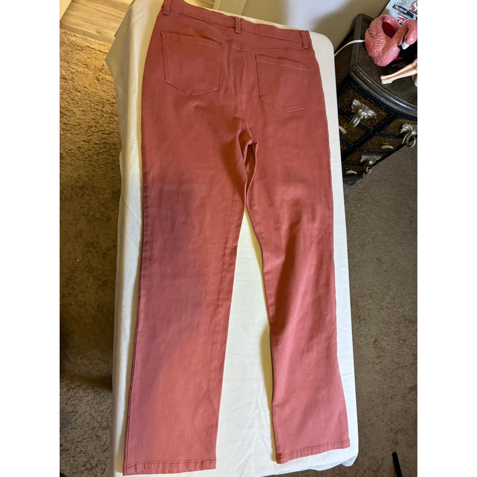 Gloria Vanderbilt Amanda Jeans 16 Long Rust Orange Straight High Rise Stretch